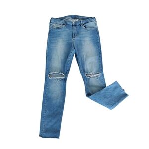 Women's Blue Distressed Jeans